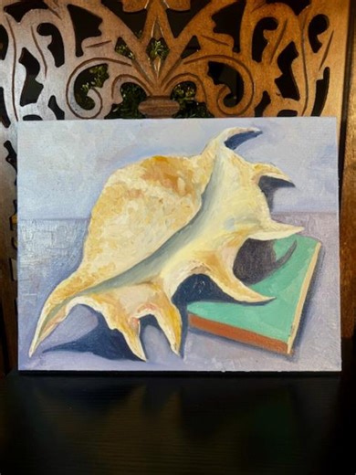 Still Life Conch Shell Original Oil Painting; Hawaiian Art; Beach Wall Art, Living Room Decor - Etsy
