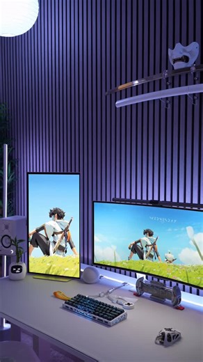 Delvis Reyes on Instagram: "The cleanest setup you’ll see today… #gamingsetup #pcgaming #fyp"