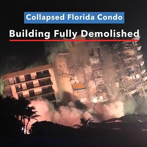 ▶️ Portion of a collapsed south Florida condo building is demolished late Sunday, July 4. 👉 Demolition crews set off explosives to bring down the damaged remaining portion of the collapsed condo building, a key step to resuming the search for victims as rescuers possibly gain access to new areas of the rubble. The death toll stands at 24, with 121 people still unaccounted for. No one has been found alive since the earliest hours of the search on June 24. Crews were to begin clearing some of the