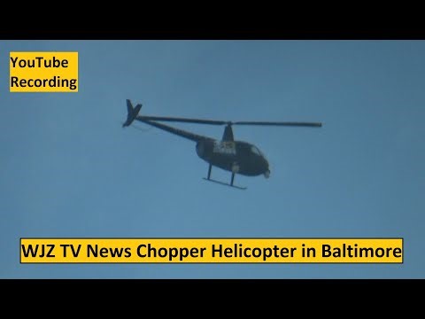 WJZ TV News Chopper Helicopter in Baltimore