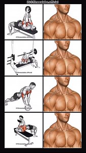 ✅ How To Build Inner Chest Muscle ① Svend Press ② Smith Hex Press ③ Push-up On Ball ④ Pullover 3 sets 12-15 reps | Fitnesslabo