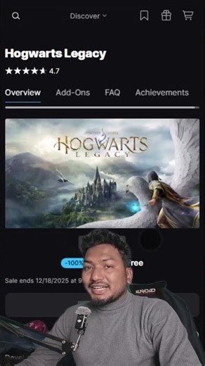 CLAIM NOW! Hogwarts Legacy is FREE on Epic Games Store🔥 #harrypotter #charibazar