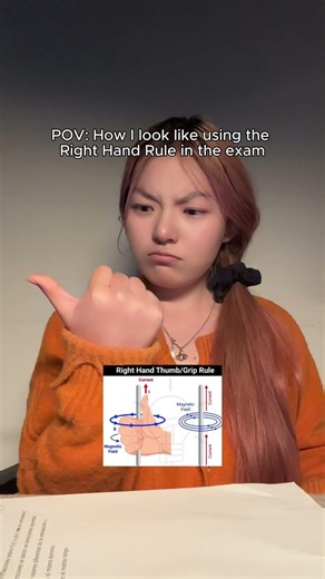 Right hand rule clutch up for physics 🙏