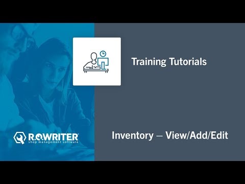 R.O. Writer | Inventory | View, Add, Edit