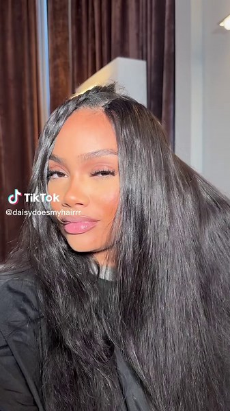 Layered Quick Weave Installation with Blunt Ends | Haute Hair ATL Reviews