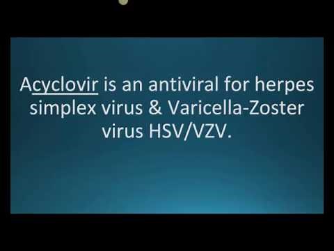 How to pronounce acyclovir (Zovirax) (Memorizing Pharmacology Flashcard)