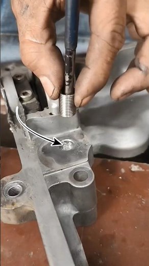 Tap threads to insert spring! #youtube #shorts #satisfying