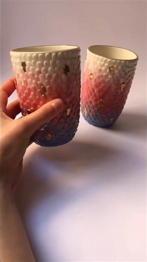 “From plain to perfect — this cup glow-up will amaze you! 💫”#artandcraft #diycrafts