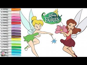 Disney Fairies Coloring Book Pages Tinker Bell Rosetta and Silvermist