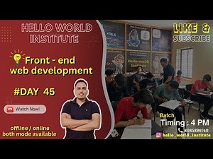 javascript introduction part - 2 || Frontend Web Development @helloworld_institute ​