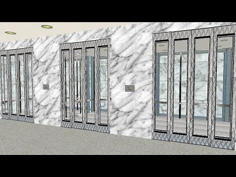 Beno Skyscrapersim , Guys Hospital - glass elevator and glass door´s