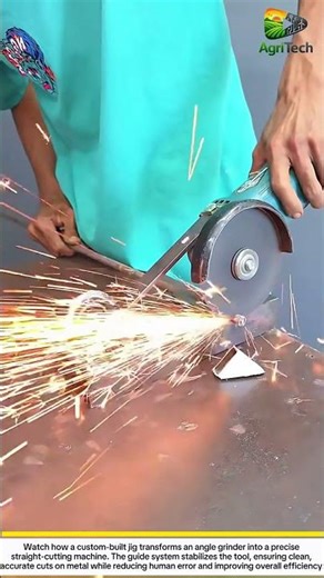 This Simple Grinder Jig Cuts Metal Perfectly Straight | DIY Cutting Guide Tool