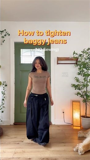 How to tighten jeans under 5 mins!! (NO Sewing!!)