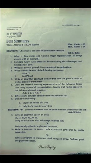 Data Structures 3rd semester ku #datastructures