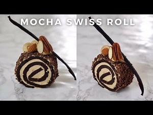 Espresso & Chocolate Mocha Swiss Roll *EASY* | Professional Pastry Chef Makes