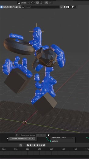 Real-Time Slime Self-Collision in Blender 💚