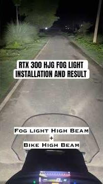 Rtx 300 HJG FOG LIGHT INSTALLATION AT HOME AND RESULT #rtx300 #hjgfoglights #doctorbiker