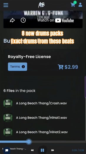 8 new drum packs. Same exact drums from my beats. www.abelbeats.com