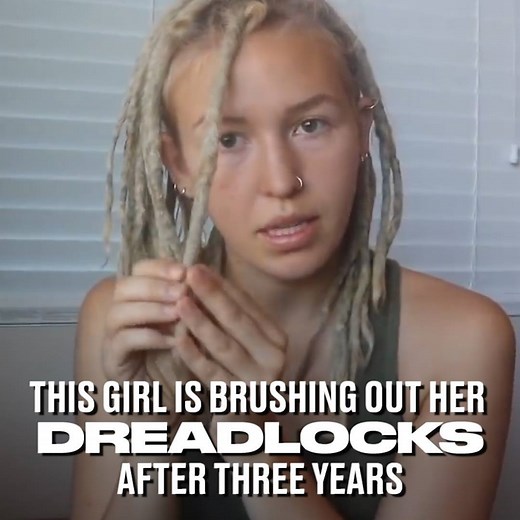 10M views · 49K reactions | After growing them for over three years, this girl decided to brush out her dreadlocks, and it took a little longer than expected ✂️ | LADbible | Facebook