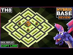 NEW BEST TH8 Hybrid/Trophy Base 2022 with COPY LINK | COC Town Hall 8 Base Design - Clash of Clans