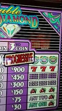 Bellagio $616K Progressive Jackpot on Double Double Diamond on a 3-coin $5.00/ 3-reels slot machine