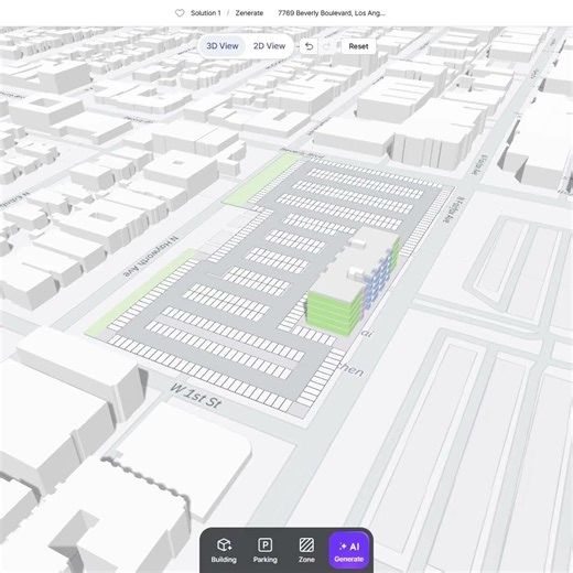 Quick Mixed-Use Design with Parking Lots (Zenerate + Nanobanana + Grok)