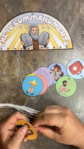 10 Commandments Hanging Mobile Craft, Exodus Bible Activity, Moses Lesson