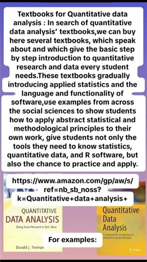 Textbooks for Quantitative Data Analysis