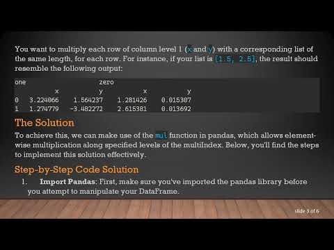Multiply Lower Level Columns in Pandas DataFrames with a List