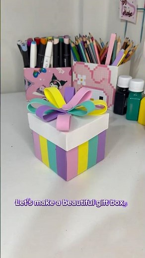 Made this colorful gift box 💕 Perfect for any special day! 🎁