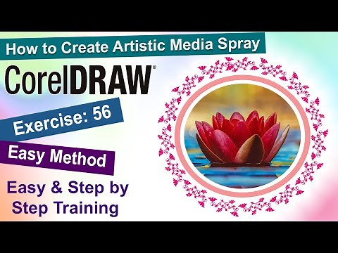 How to Create Custom Artistic Media Spray In Corel Draw Exercise No. 56 | YN Tutor