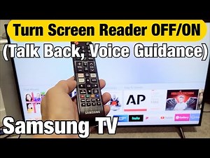Samsung TV: How to Turn Screen Reader OFF/ON (Talk Back, Voice Reader, Voice Guidance)