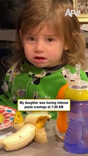 My daughter was having intense pasta cravings at 7:30 AM