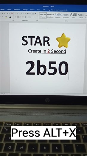 Star ⭐ Symbol Create in Microsoft Word |Shortcut key#2026 #short #youtubeshorts Khan Digital creator