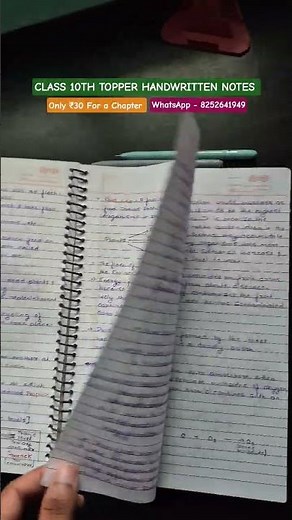 Class 10th Topper HANDWRITTEN NOTES #ytshorts