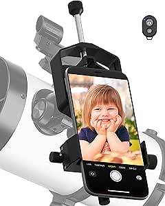 Reflector Telescope Mount, Add Smartphone Screen to Reflector Telescope,Professional Telescope for Adults Astronomy Accessories,3-Axis Metal Adapter for Digital Computerized Telescopio