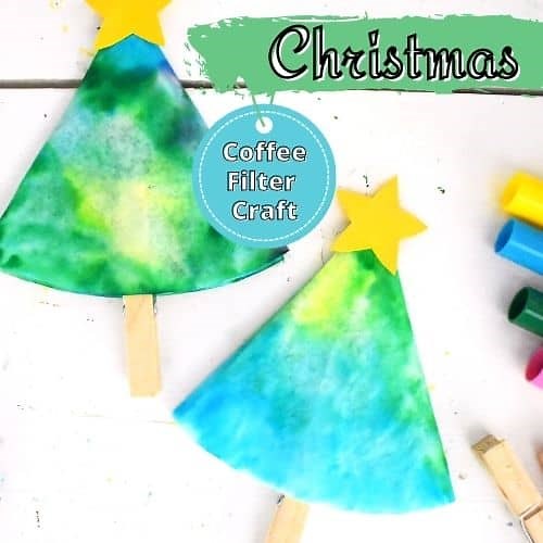 Coffee Filter Christmas Trees