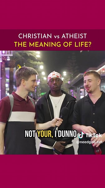 Christian vs Atheist: What's the Meaning of Life? #christian #jesus #christ #savior #meaningoflife #God #eternity #atheist #debate
