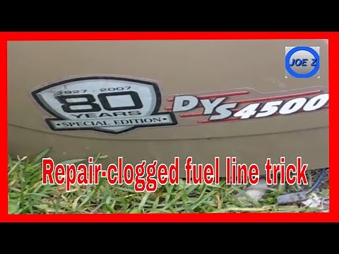 Craftsman tractor no start clogged fuel line and bad gas removal without removing the tank