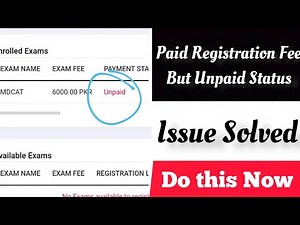 Fee Unpaid Issue Solved |PMC 2022 MDCAT Registration |Medix Prep Point