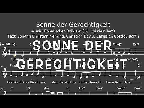 Lied: Sonne der Gerechtigkeit (Kirchenlied, Frieden / Melodie, Akkorde, Noten,Text)