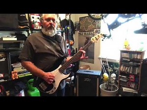 Keith demonstrates Peavey TKO combo amp and Fender Mini Precision Bass