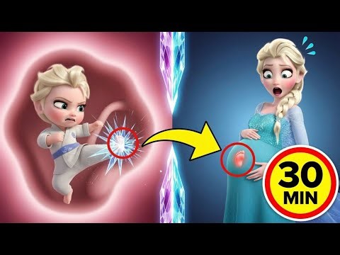 Elsa’s HUGE Baby Belly Surprise! 👶✨ Disney Frozen Animation