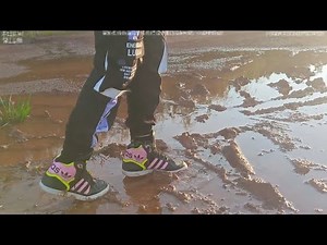Black ADIDAS and black socks wet and muddy(ENG)(60fps)(Full video 32m 08s)