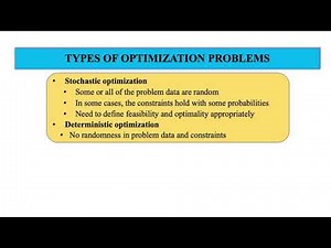 4. Types of optimzation problems