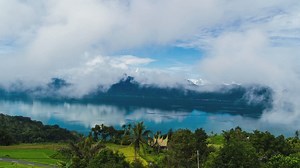 Sky timelapse by the lake - Free Stock Video
