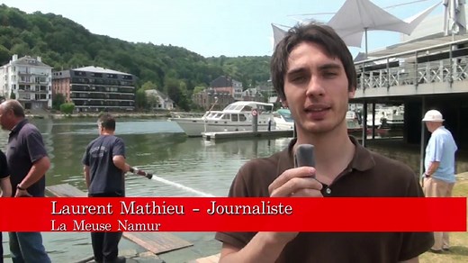 Laurent Mathieu, nouveau présentateur du Jt de la rtbf, lors d'un reportage vidéo pour La Meuse Namu