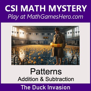 Number Patterns: Addition & Subtraction | Digital CSI Math Mystery Game