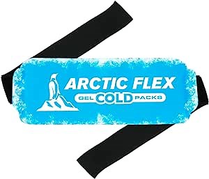 Arctic Flex Reusable Hot & Cold Gel Ice Pack Wrap with Strap - Therapy for Injuries, Pain, Shoulder, Knee, Back, Elbow & Foot - Flexible Wrap Around Cold Pack & Compress