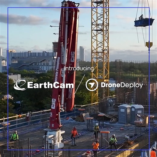 EarthCam on Instagram: "EarthCam’s new integration with @dronedeploy connects aerial maps with live ground-level imagery for a unified, real-time view of construction projects. Teams can now access live-streaming video, gigapixel time-lapse archives, orthomosaics, and 360º site captures, all within one centralized interface. By combining aerial data with EarthCam’s AI-powered insights, users can monitor progress, assets, and safety more effectively while improving coordination across teams. Lear
